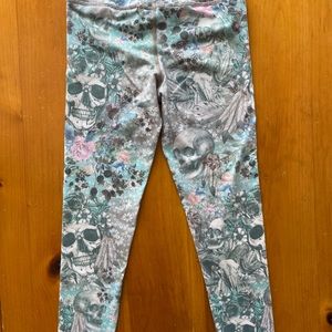 Woman’s workout leggings size S with skeleton pattern by Evolution And Creation